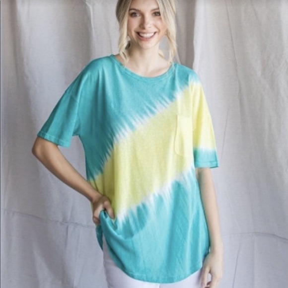 Blue and Neon Top - Picture 1 of 7